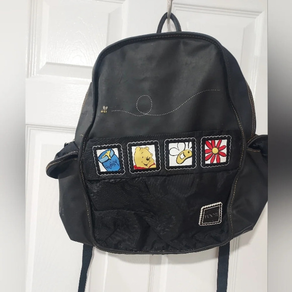 Vintage Disney Fun & Friendly Pooh Gear Black Winnie the Pooh Bookbag - Picture 1 of 13